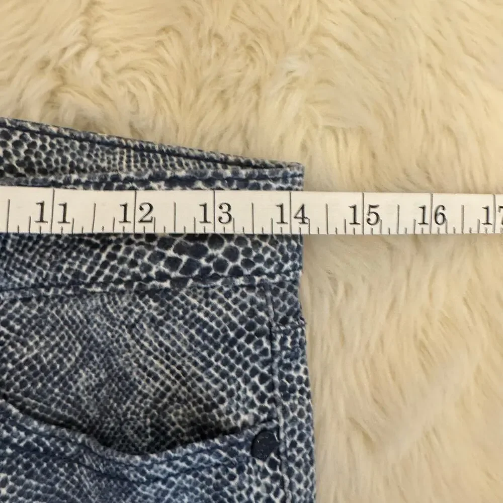 Tory Burch Snake Print Mid Rise Skinny Jeans 26